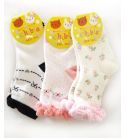 可愛卡通女寶寶襪(9-15cm)三雙一組(D)