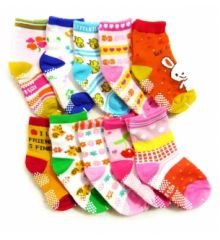 女寶寶防滑點膠童襪四季款-四雙100(隨機出貨)