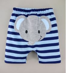 微笑大象PP褲-深淺藍條紋