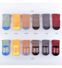 台灣製Supima條紋BABY止滑鞋型襪禮盒(0~18個月)