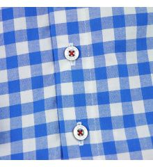 Carter’s 藍白格紋襯衫假兩件式長袖兩件組套裝