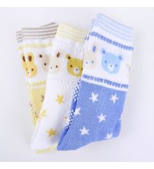 1~3歲男寶寶防滑點膠童襪‧3雙/組(隨機出貨)
