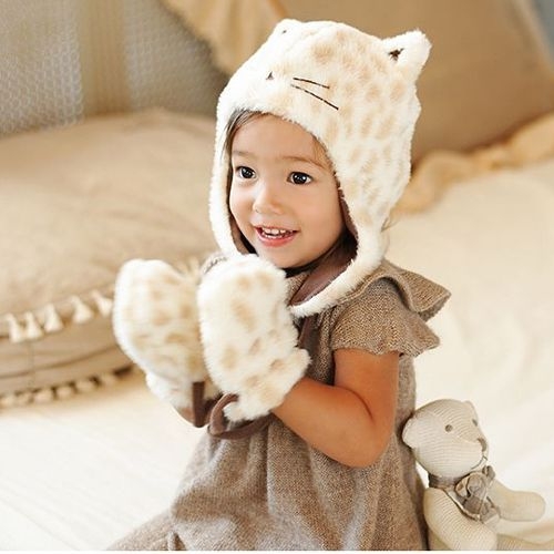【特價】韓國製可愛小貓護耳保暖帽(12m~18m)