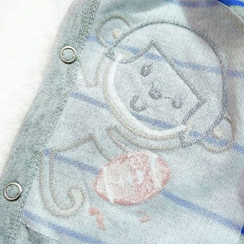 Carter’s藍條紋長袖連身包腳兔裝(可愛小猴)