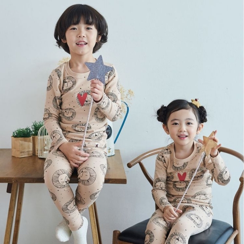 【超值特價】韓國製厚款純棉家居服套組(上衣+褲子)-小獅王