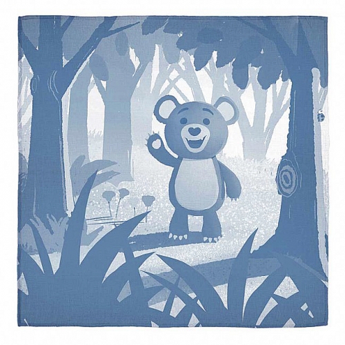 美國Apple Park有機棉透氣輕量毯 (小熊)120 x 120 cm