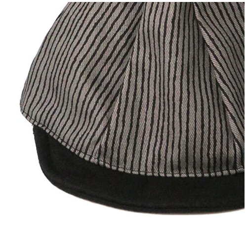 韓國製純棉寶寶保暖造型帽(頭圍48cm)-灰底黑線條