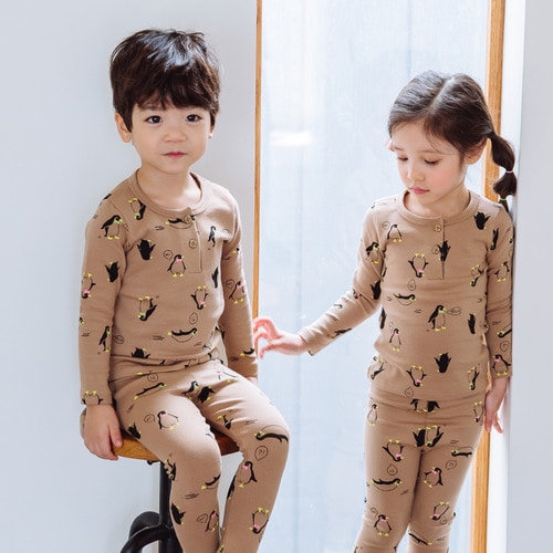 韓國製中厚款純棉家居服-企鵝