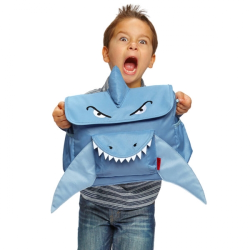美國Bixbee3D動物童趣系列-果決藍鯊魚背包【小童】