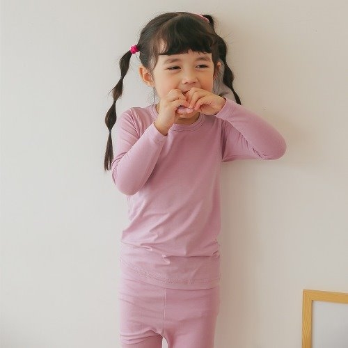 韓國製發熱衣家居服(上衣+褲子)-粉色