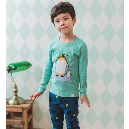 【超值特價】韓國製純棉家居服套組-國王企鵝