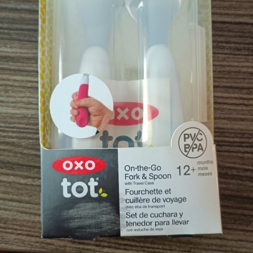 OXO隨行叉匙組(附盒子)-莓果粉