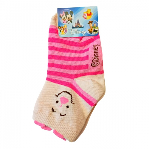 正韓襪子/韓國製卡通襪/兒童襪/短襪-粉紅小豬