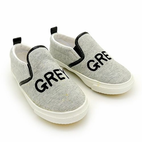 【超值特價】韓國製Kz shoes四季款兒童帆布鞋-GREY