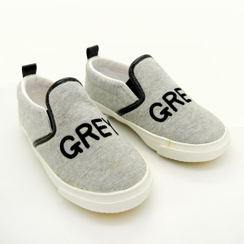 【超值特價】韓國製Kz shoes四季款兒童帆布鞋-GREY