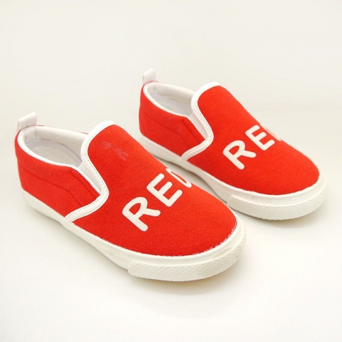 【超值特價】韓國製Kz shoes四季款兒童帆布鞋-紅色