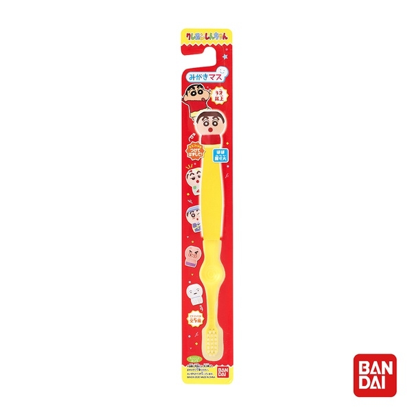 BANDAI-蠟筆小新牙刷1入(附公仔握柄套)(隨機出貨)