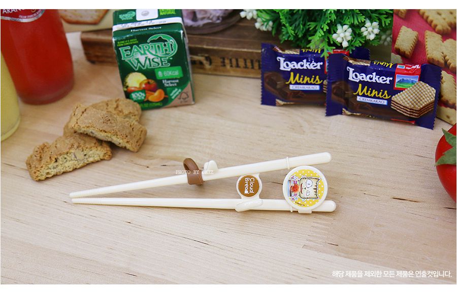 韓國製-雲彩麵包貓學習筷