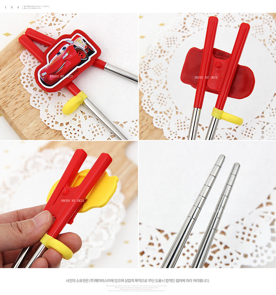韓國製閃電麥坤系列304不鏽鋼學習筷-可更換筷頭人物