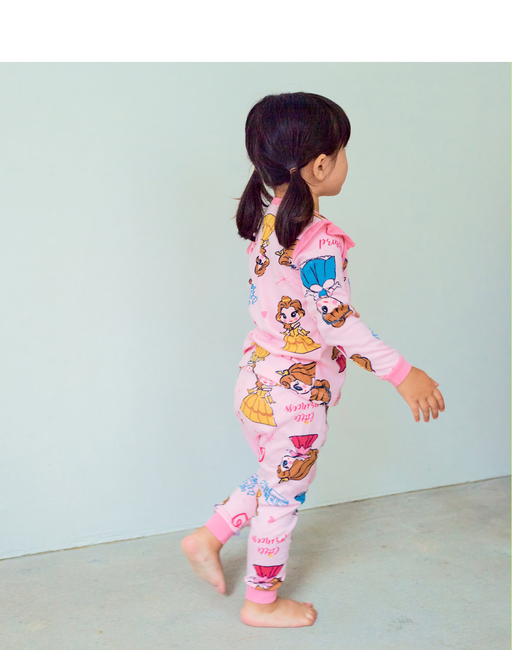 【大童】韓國製有機棉秋款家居服(上衣+褲子)-迪士尼公主